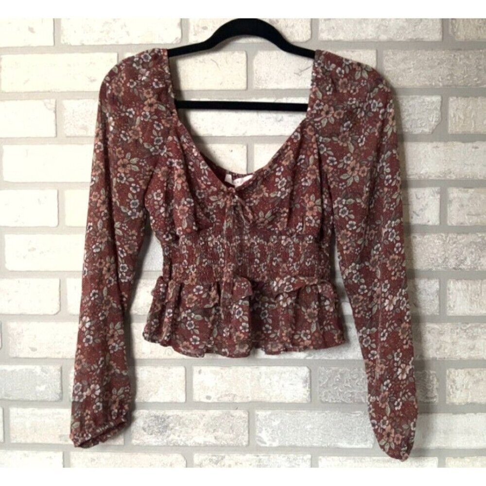 Ultra Flirt Smocked Blouse NWT! Size Small